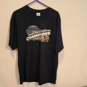 New Orleans Saints Black Short-Sleeve 2009 Championship XL